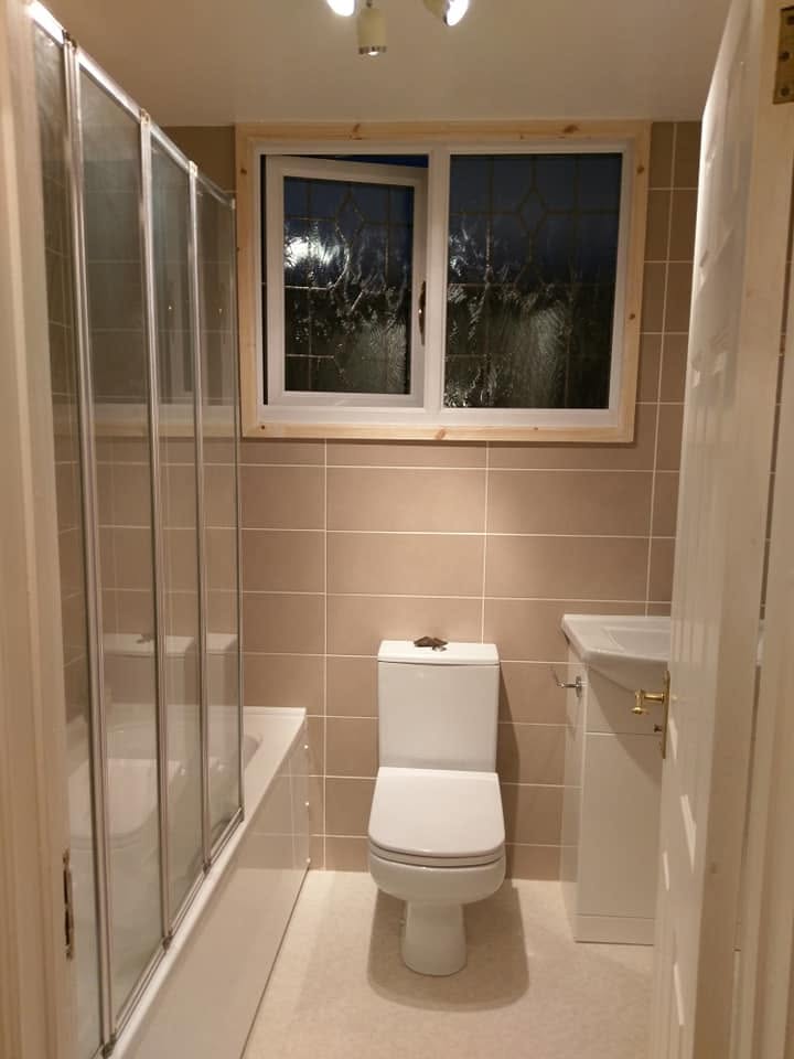 Bathroom refurbishment, wet area tiling