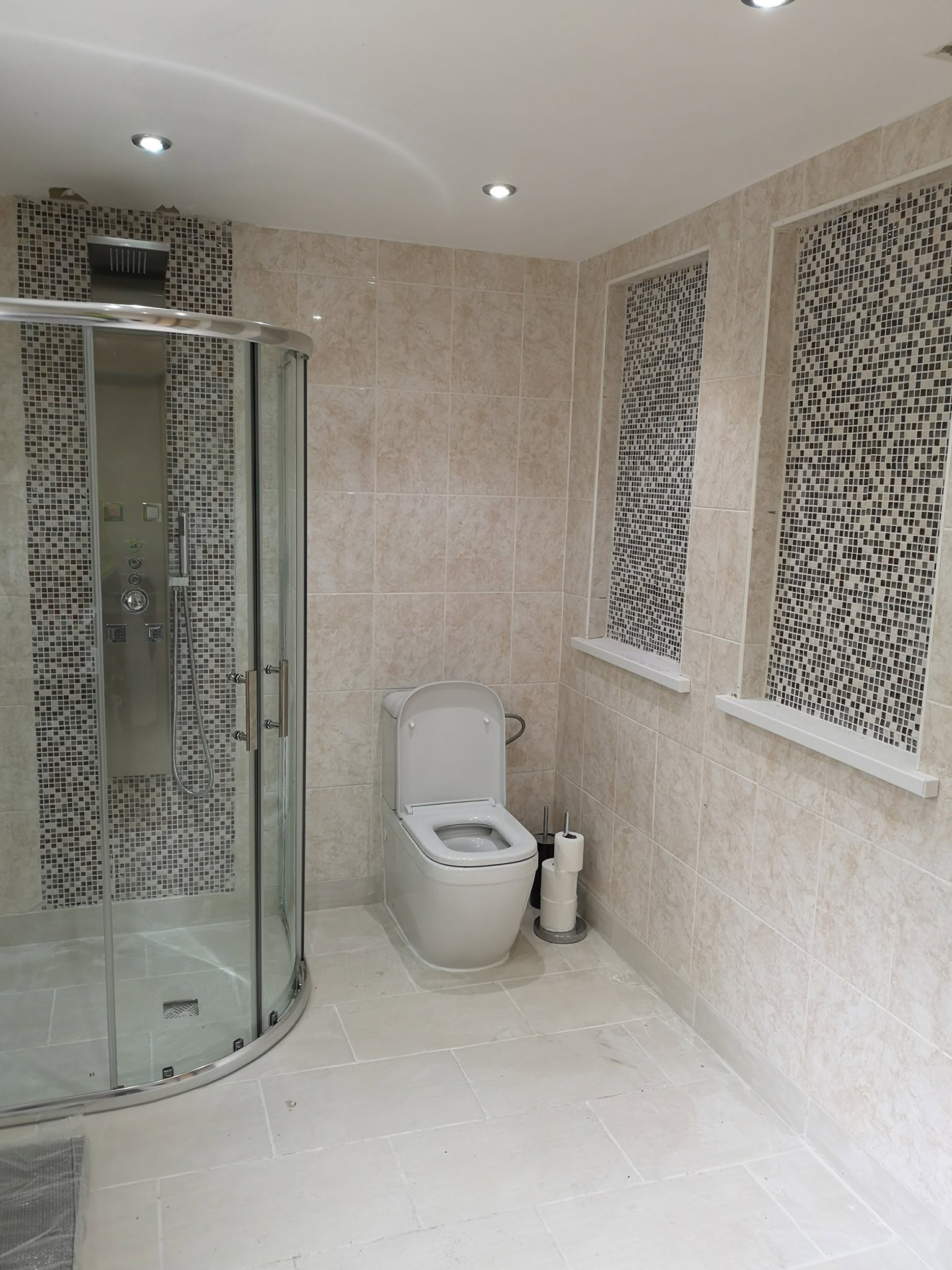 Bathroom renovation, modern finishes
