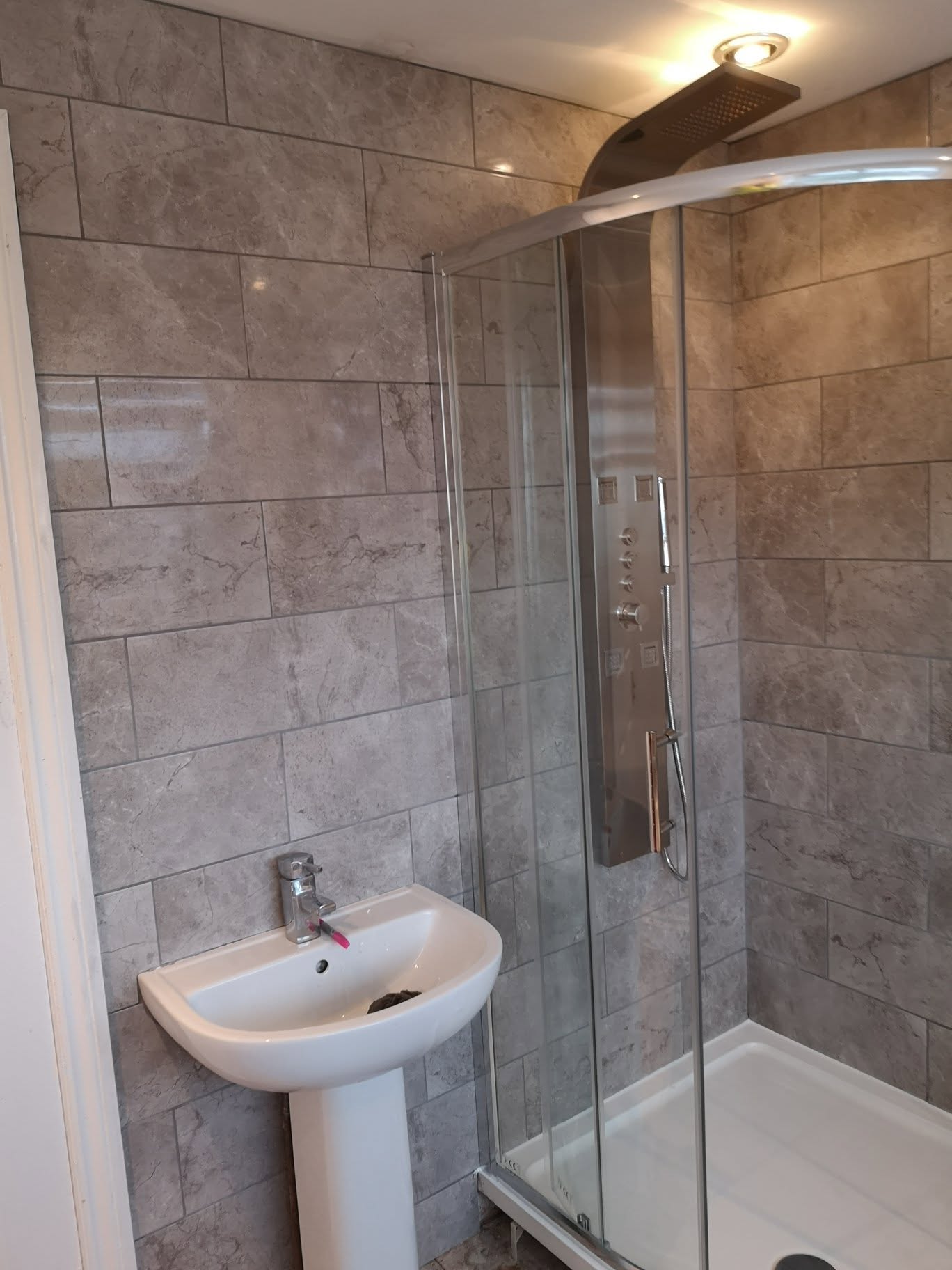 Bathroom renovation, fittings and tiling