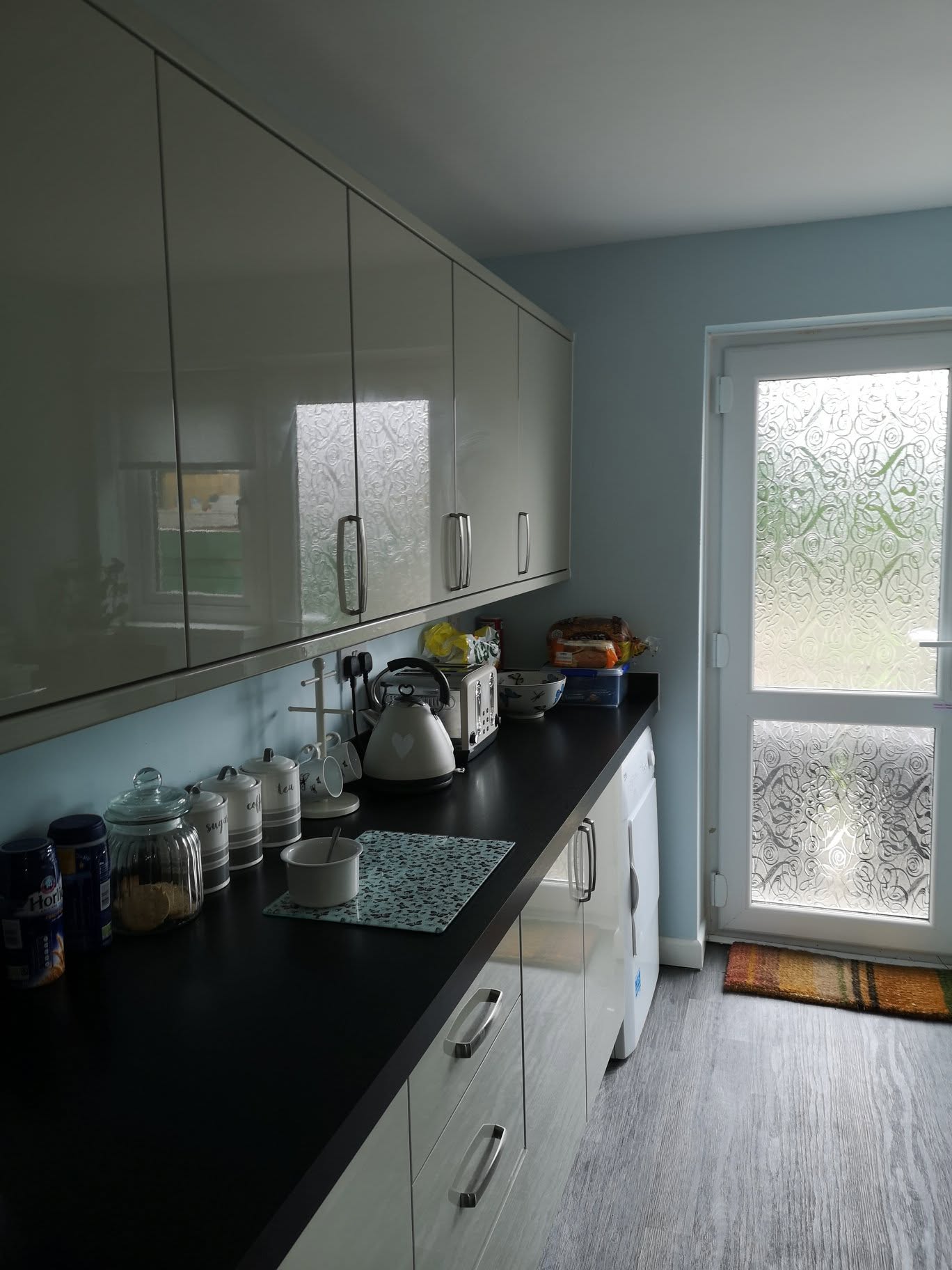 Kitchen fit-out, modern units and worktop installation